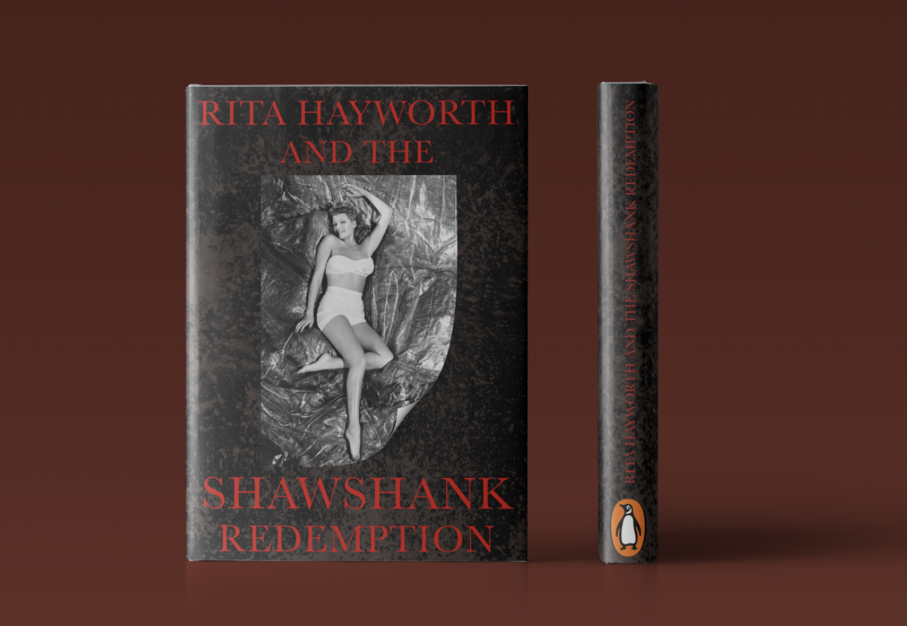 Shawshank Redemption book jacket concept shown as a 3D hardback mockup